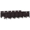 vidaXL Ensemble de salle à manger pour jardin 13 pcs Marron