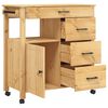 vidaXL Chariot de cuisine MONZA 84x40x88,5 cm bois massif de pin