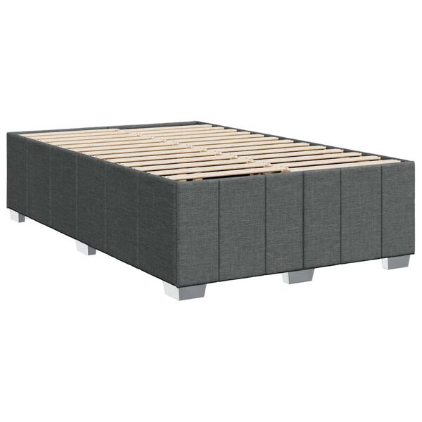 vidaXL Cadre de lit sans matelas gris foncé tissu