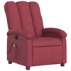 vidaXL Fauteuil de massage inclinable rouge bordeaux tissu