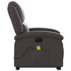 vidaXL Fauteuil de massage inclinable électrique marron foncé