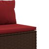vidaXL Salon de jardin et coussins 11 pcs marron r&eacute;sine tress&eacute;e