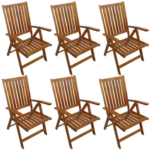 vidaXL Ensemble &agrave; manger d'ext&eacute;rieur 7 pcs Bois d'acacia solide