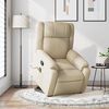 vidaXL Fauteuil inclinable de massage crème tissu