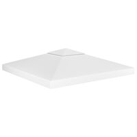 vidaXL Toile de toit de belvédère 2 niveaux 310 g/m² 3x3 m Blanc