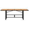 vidaXL Table de jardin avec dessus en bois d'acacia noir 190x80x74 cm