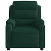 vidaXL Fauteuil inclinable de massage électrique vert foncé velours