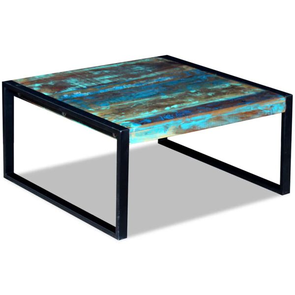 vidaXL Table basse Bois de r&eacute;cup&eacute;ration massif 80x80x40 cm