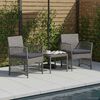 vidaXL Fauteuils de jardin coussins lot de 2 Anthracite Résine tressée