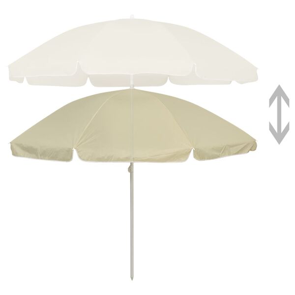 vidaXL Parasol de plage jaune sable 240 cm