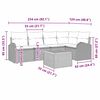 vidaXL Ensemble de canapé de jardin 6 pcs Gris Poly rotin