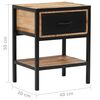 vidaXL Table de chevet Bois de manguier massif 40 x 30 x 50 cm