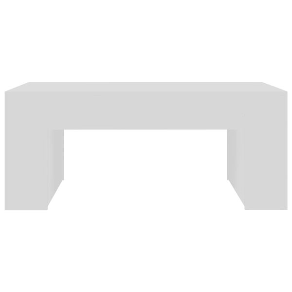 vidaXL Table basse blanc 100x60x42 cm bois d'ing&eacute;nierie