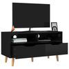 vidaXL Meuble TV noir brillant 90x40x48,5 cm bois d'ingénierie