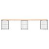 vidaXL Banc de jardin design de gabion 203x31x42 cm bois massif de pin