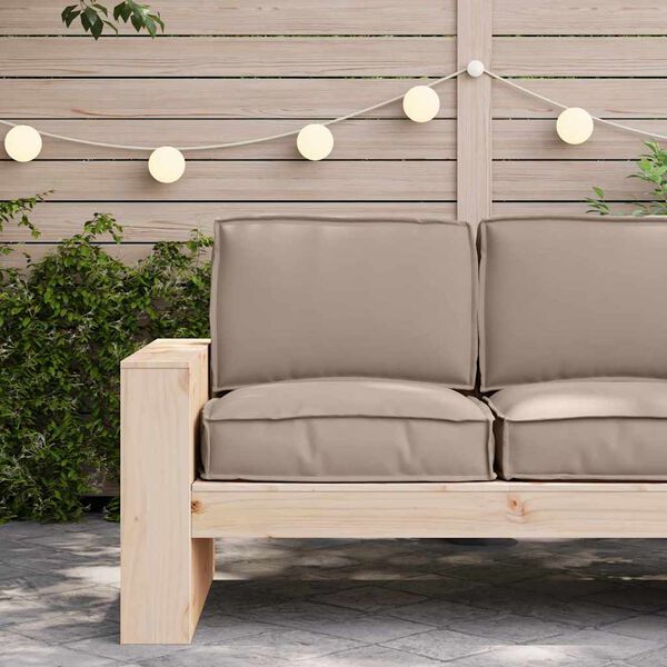 vidaXL Set de coussins de palette 2 pcs Taupe Tissu Oxford