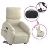 vidaXL Fauteuil inclinable de massage cr&egrave;me similicuir