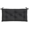 vidaXL Coussin de banc de jardin noir 110x50x7 cm tissu oxford