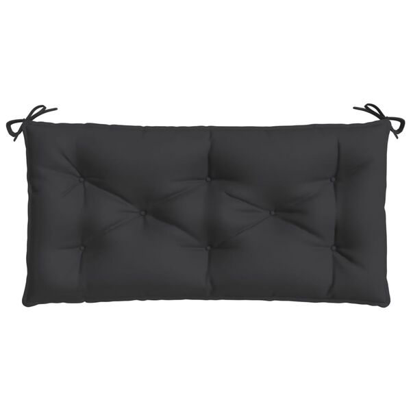 vidaXL Coussin de banc de jardin noir 110x50x7 cm tissu oxford