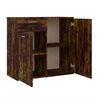 vidaXL Buffet Ch&ecirc;ne fum&eacute; 80x36x75 cm Bois d'ing&eacute;nierie