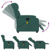 vidaXL Fauteuil inclinable de massage &eacute;lectrique vert fonc&eacute; tissu