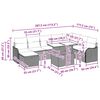 vidaXL Ensemble de canapé de jardin avec coussin 9 pcs Noir Poly rotin