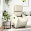 vidaXL Fauteuil inclinable &eacute;lectrique cr&egrave;me similicuir