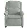 vidaXL Fauteuil inclinable de massage gris clair velours