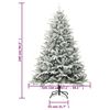 vidaXL Sapin de No&euml;l artificiel LED et flocons de neige 240 cm PVC PE