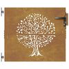 vidaXL Portail de jardin 85x75 cm acier corten conception d'arbre