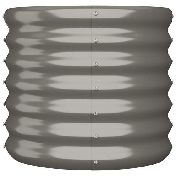 vidaXL Jardini&egrave;re de jardin Acier galvanis&eacute; 40x40x36 cm Gris