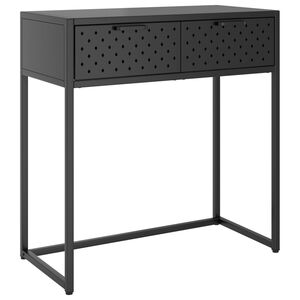 vidaXL Table console Anthracite 72x35x75 cm Acier
