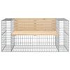 vidaXL Banc de jardin design gabion 143x71x65,5 cm bois massif de pin