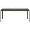 vidaXL Table de Jardin Marron 190 x 90 x 75 cm polyrotin