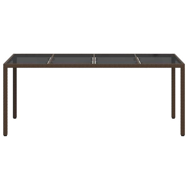vidaXL Table de Jardin Marron 190 x 90 x 75 cm polyrotin