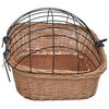 vidaXL Panier avant de vélo avec couvercle 50x45x35 cm Saule naturel