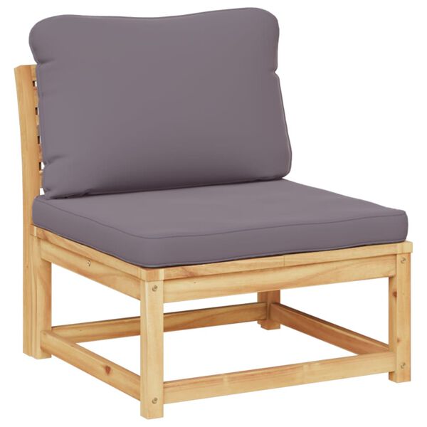 vidaXL Salon de jardin avec coussins bois massif d'acacia