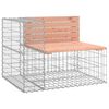 vidaXL Banc jardin design gabion 92x71x65,5 cm bois massif de douglas