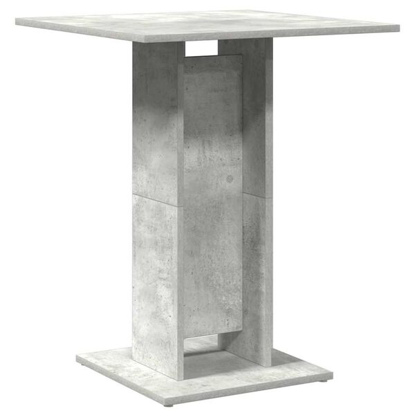 vidaXL Table de bistro Gris b&eacute;ton 60x60x75 cm Bois d'ing&eacute;nierie
