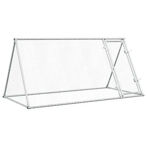 vidaXL Cage pour poules argenté 200x105x91 cm acier galvanisé