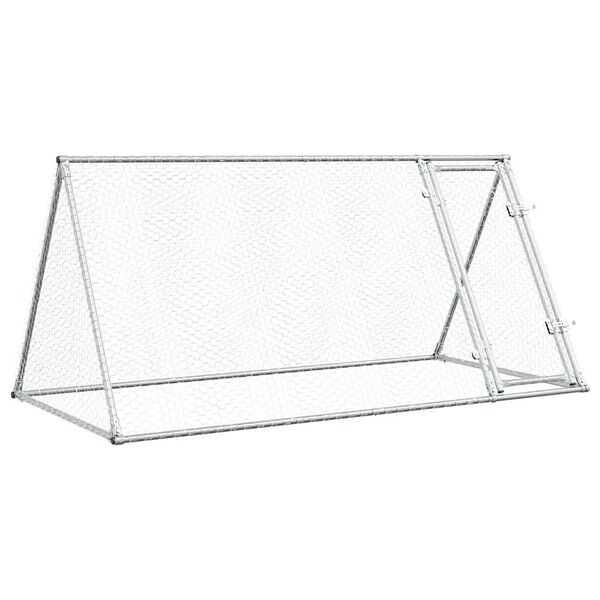 vidaXL Cage pour poules argenté 200x105x91 cm acier galvanisé