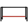 vidaXL Cadre de banc de travail M&eacute;tal 150x57x79 cm Noir et rouge