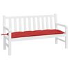 vidaXL Coussin de banc de jardin rouge 150x50x7 cm tissu oxford
