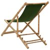 vidaXL Chaise de terrasse Bambou et toile Vert