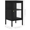 vidaXL Buffet Noir 38x35x70 cm Acier et verre