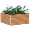 vidaXL Lit sur&eacute;lev&eacute; de jardin 100x100x45 cm Acier galvanis&eacute; Argent&eacute;