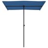 vidaXL Parasol de jardin avec mât en aluminium 180x110 cm Bleu azuré