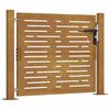 vidaXL Portail de jardin 100x100 cm en acier Corten, design carr&eacute;