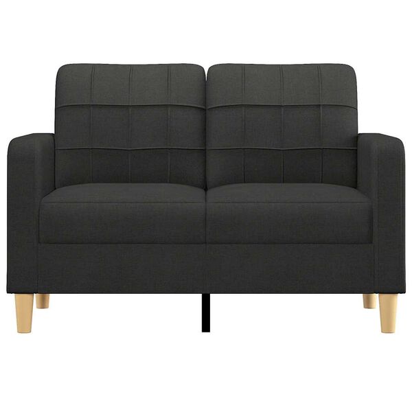 vidaXL Canap&eacute; &agrave; 2 places Noir 120 cm Tissu