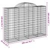 vidaXL Paniers &agrave; gabions arqu&eacute;s 3 pcs 200x50x140/160 cm Fer galvanis&eacute;